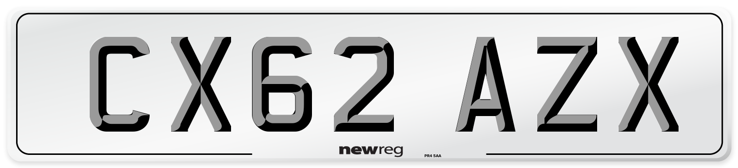 CX62 AZX Number Plate from New Reg